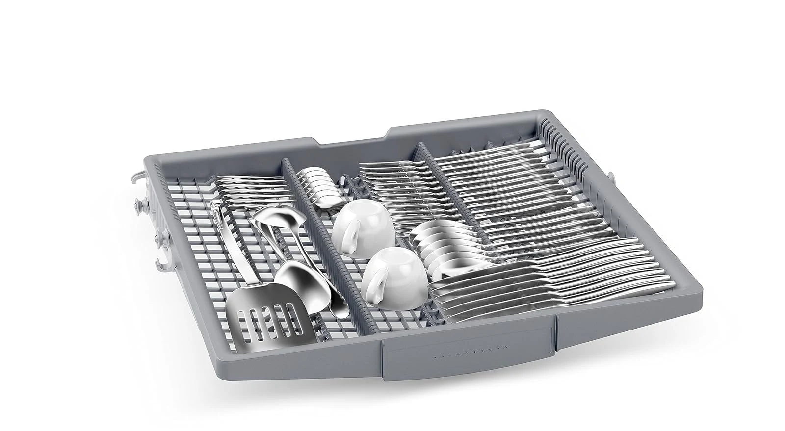 Bosch Lavastoviglie SMV2HVX02E Serie 2, Lavastoviglie Smart da incasso a scomparsa totale, Cestelli