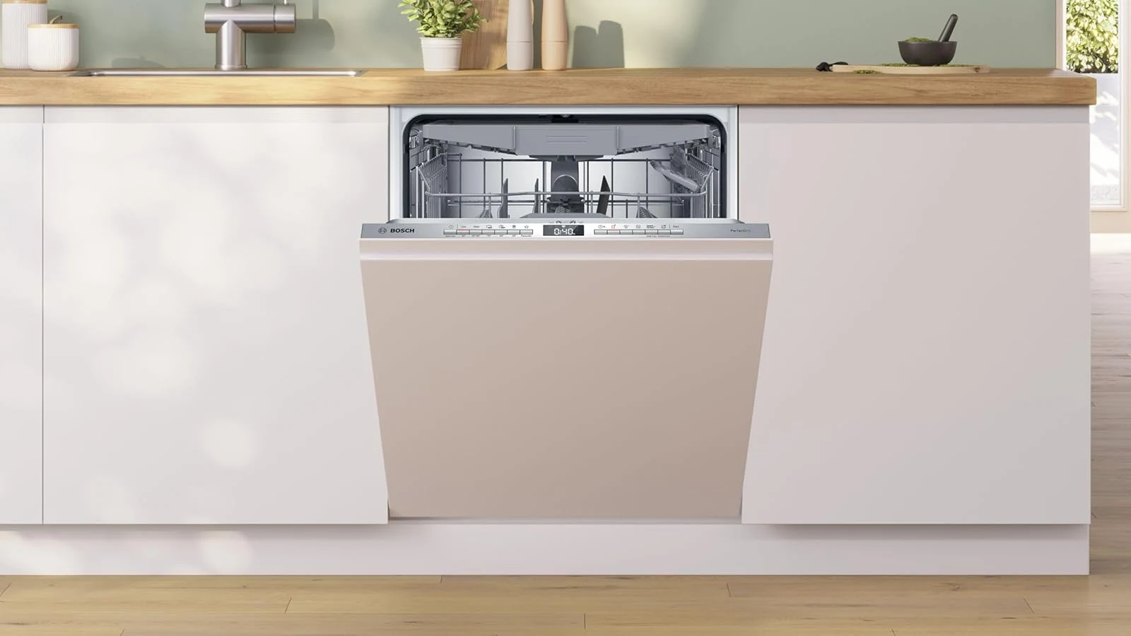 Bosch Lavastoviglie integrata totale SMV6YCX02E Serie 6, Lavastoviglie Smart da incasso a scomparsa