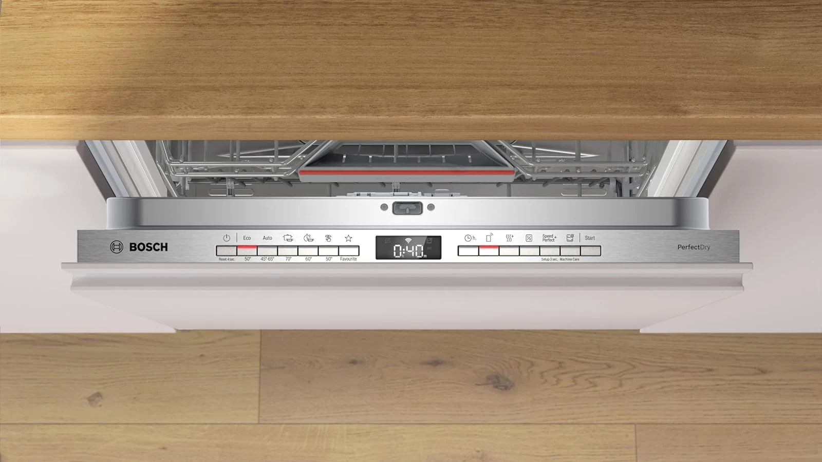 Bosch Lavastoviglie integrata totale SMV6YCX02E Serie 6, Lavastoviglie Smart da incasso a scomparsa