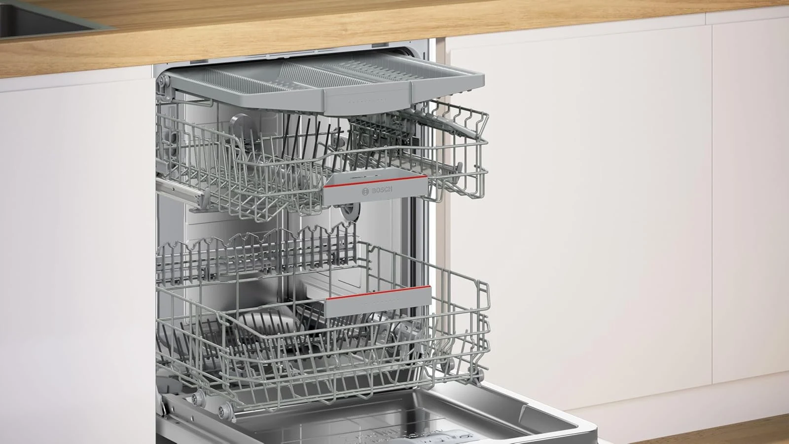 Bosch Lavastoviglie integrata totale SMV6YCX02E Serie 6, Lavastoviglie Smart da incasso a scomparsa