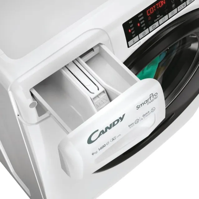 Candy Lavatrice slim CSO 496TWMB6/1-S Lavatrice da 9 Kg, Carica Frontale, 1400 giri, Inverter, Class