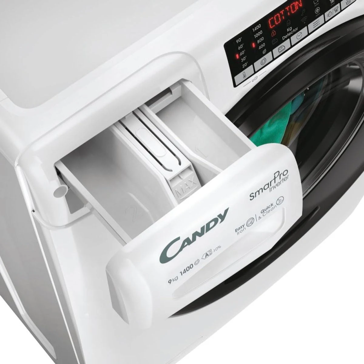 Candy Lavatrice slim CSO 496TWMB6/1-S Lavatrice da 9 Kg, Carica Frontale, 1400 giri, Inverter, Class