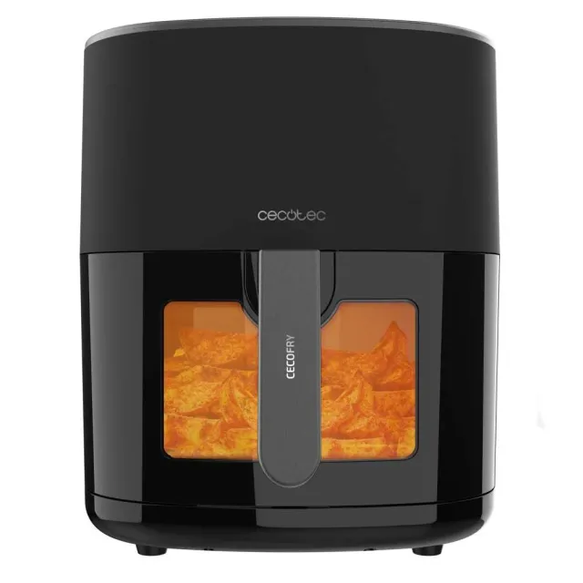 Cecotec Friggitrice ad aria 80-200°C Friggitrice ad Aria Cecofry Fantastik Window 6500. Air Fryer 1700W, Capacità 6,5 L, Tecnologia PerfectCook, 12 Modalità di Cottura, Touch, Regolabile , Finestra