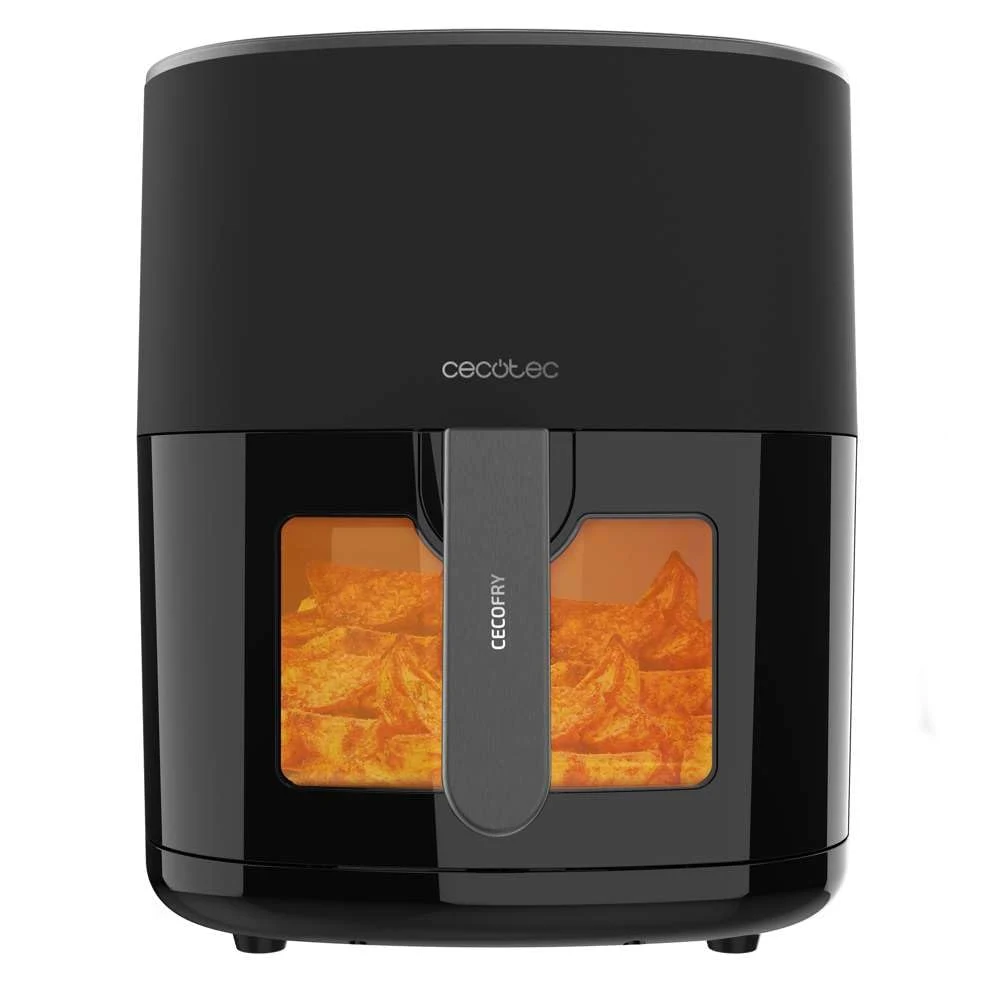 Cecotec Friggitrice ad aria 80-200°C Friggitrice ad Aria Cecofry Fantastik Window 6500. Air Fryer 1700W, Capacità 6,5 L, Tecnologia PerfectCook, 12 Modalità di Cottura, Touch, Regolabile , Finestra