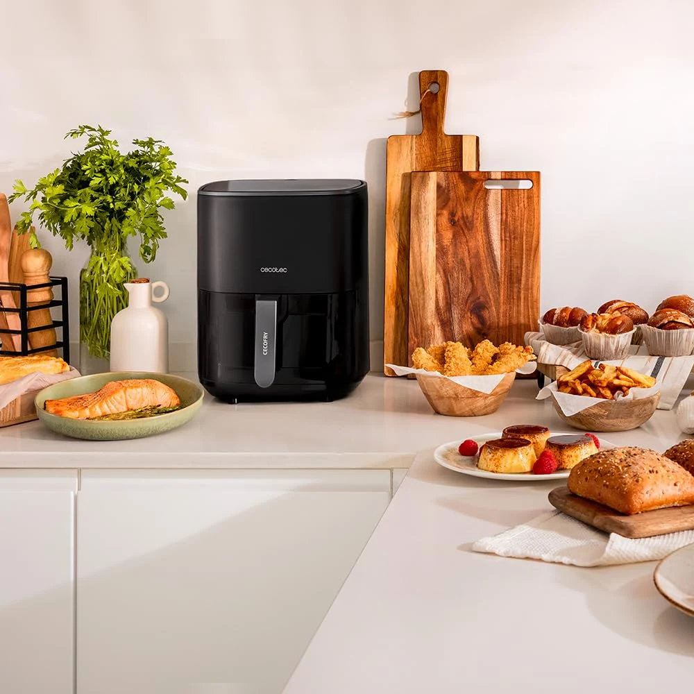 Cecotec Macchina caffè 80-200°C Friggitrice ad Aria Cecofry Fantastik Window 6500. Air Fryer 1700W,