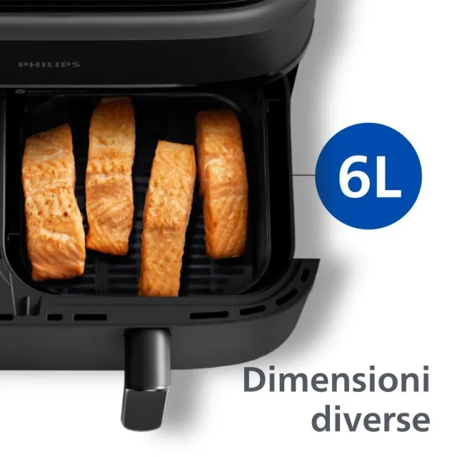 Philips Aspirapolvere cordless 3000 Airfryer Serie con doppio cestello - Friggitrice ad aria da 9L, 