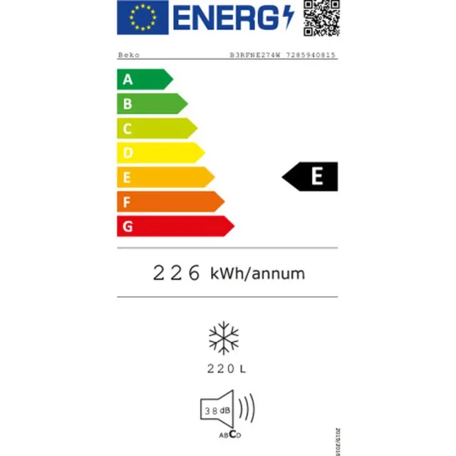 Beko Congelatore B3RFNE274W Congelatore Bianco 220 L