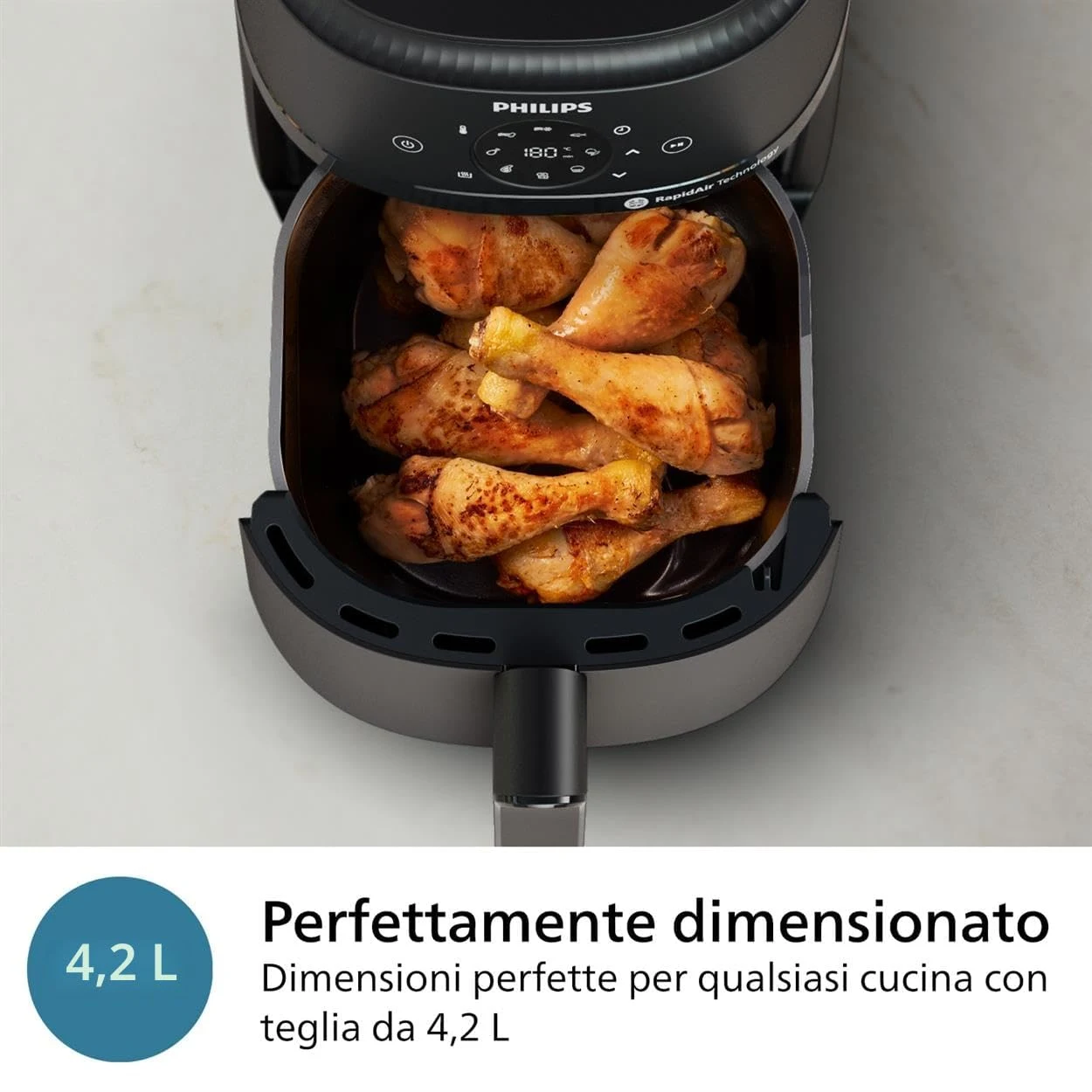 Philips Aspirapolvere cordless 2000 Airfryer Serie - Friggitrice ad aria da 4,2L, 1500W, Tecnologia 