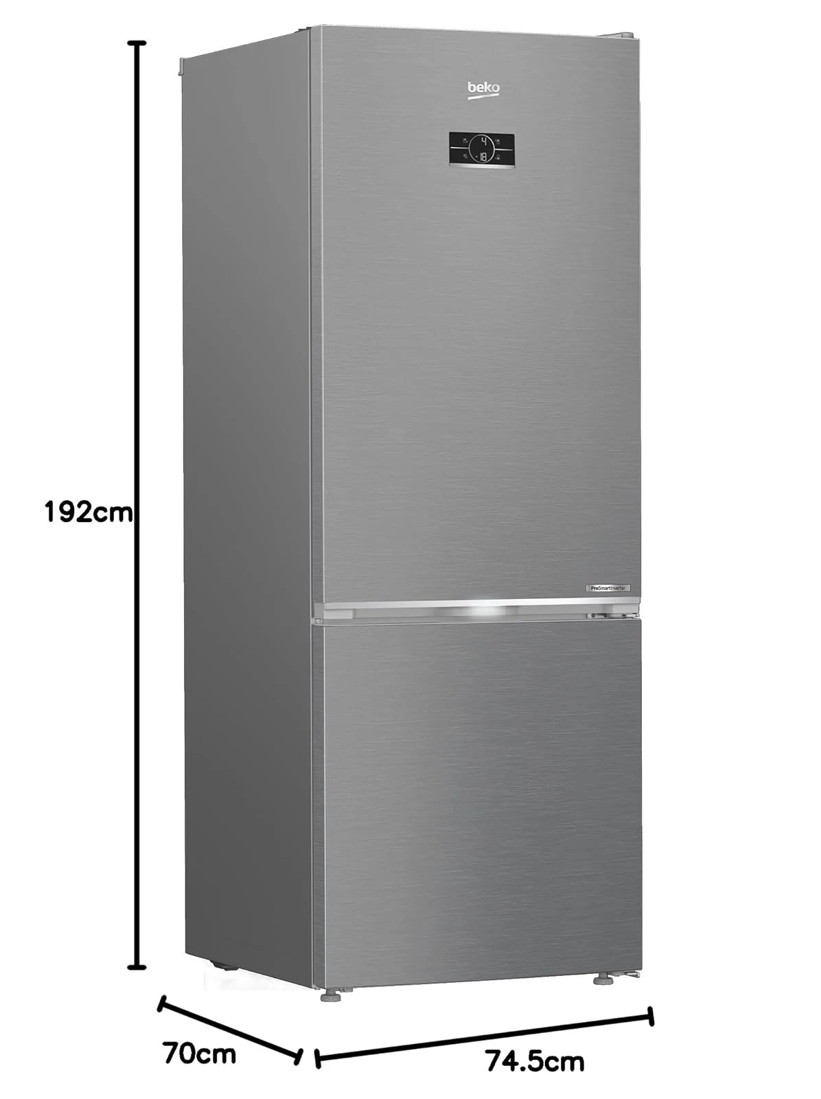 Beko Frigorifero combinato B5RCNE565HXP Frigorifero Combinato No Frost, 490 Litri, Inox, Classe Ener
