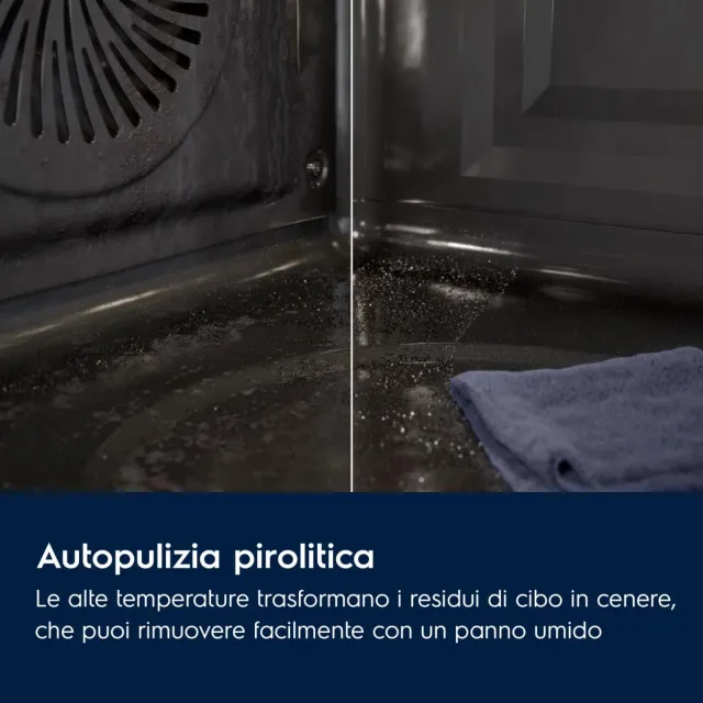 Electrolux Forno incasso EOF4P56H Forno da incasso multifunzione 72L, ventilato, grill, pulizia piro