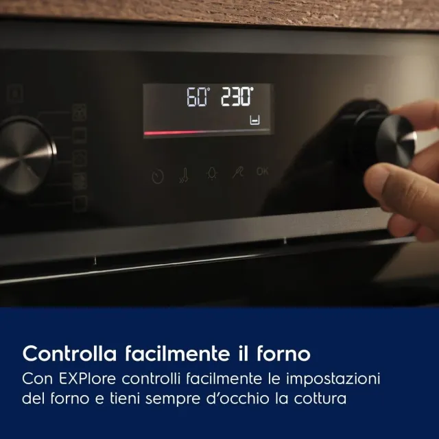 Electrolux Forno incasso EOF4P56H Forno da incasso multifunzione 72L, ventilato, grill, pulizia piro
