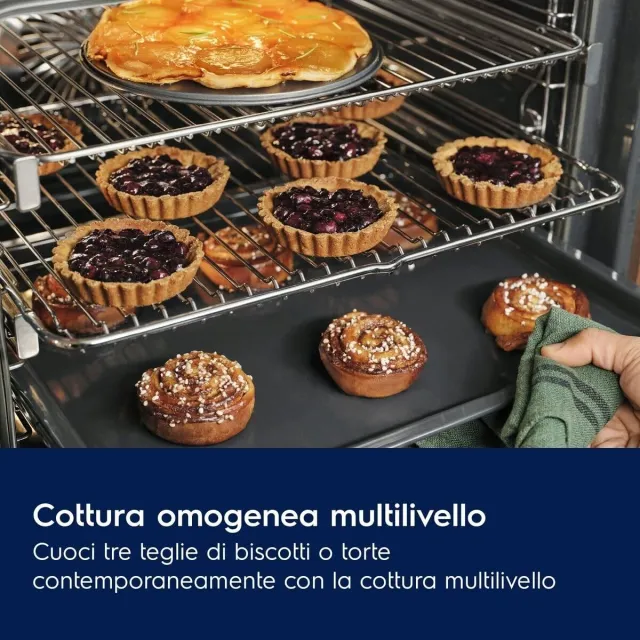 Electrolux Forno incasso EOF4P56H Forno da incasso multifunzione 72L, ventilato, grill, pulizia piro