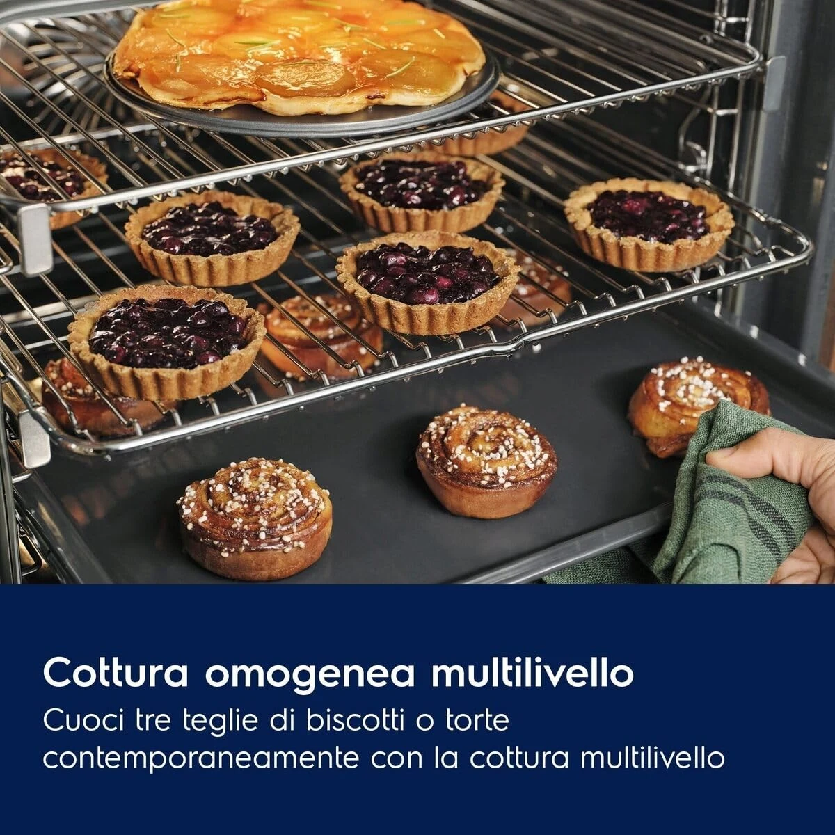 Electrolux Forno incasso EOF4P56H Forno da incasso multifunzione 72L, ventilato, grill, pulizia piro