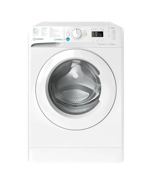 Indesit Lavatrice carica frontale BWA 81496X WV IT – Lavatrice 8 Kg, Carica Frontale, Libera Installazione, 1400 Giri/min, Classe A, Ciclo PODS, Vapore, 59,5 x 63 x 84,5 cm