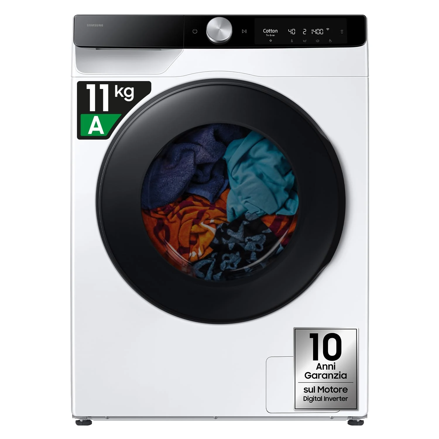Samsung Lavasciuga incasso WD11DG6B85BKU3 11+6 Lavasciuga AI Control WD11DG6B85BKU3, 11+6 kg, Ecodosatore, Vapore Igienizzante, Super Speed, Carica Frontale, 60L x 85H x 60P cm