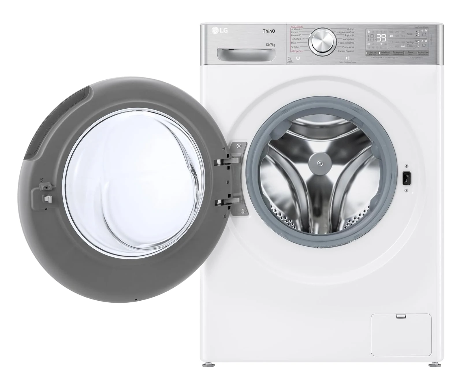 LG Lavasciuga carica alto D4R9513TPWC AI DD Lavasciuga 13/7kg, Serie R9, Classe D, Lavatrice Asciuga