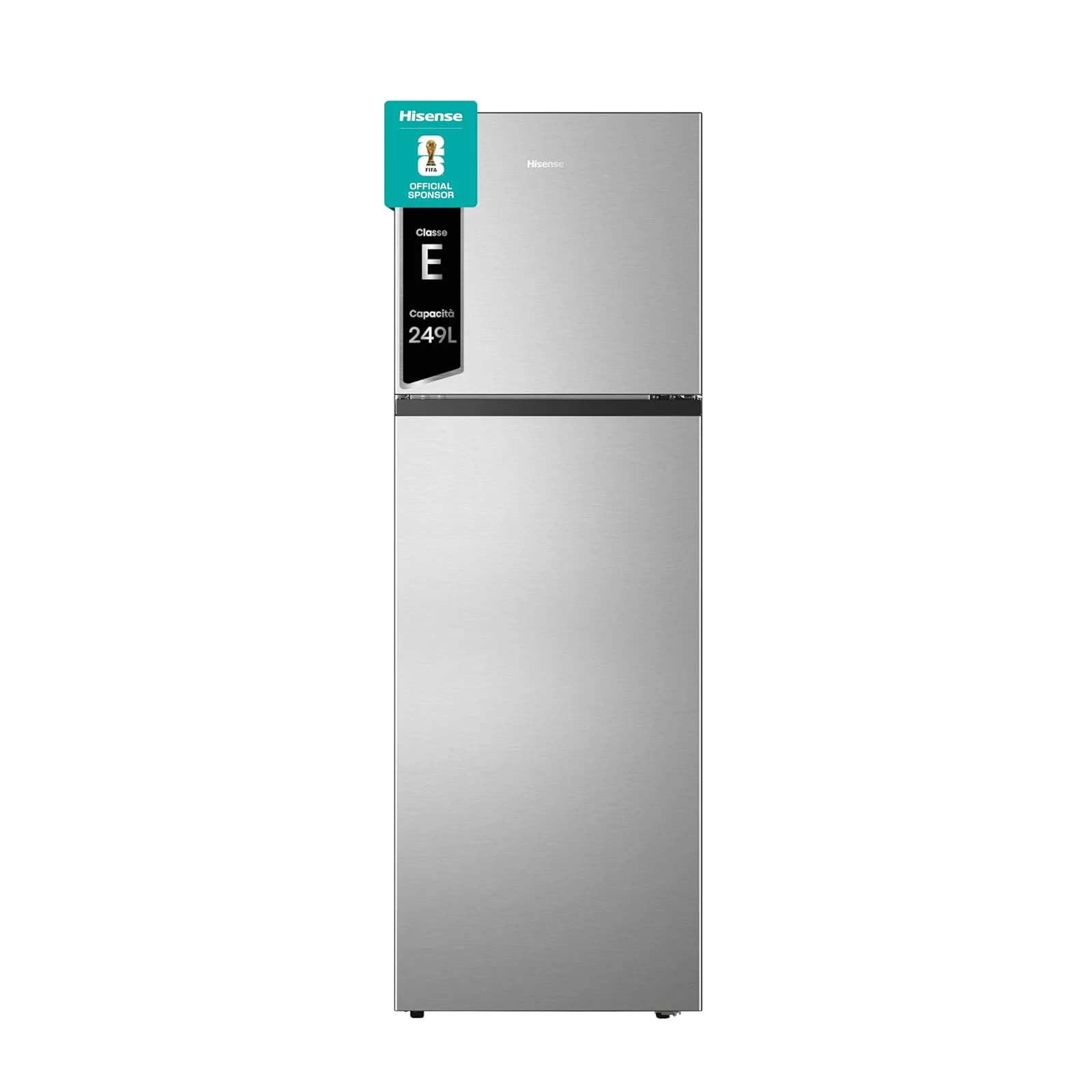 Hisense Frigorifero french door RT327N4ACE Frigorifero Doppia Porta a libera installazione Total No Frost, sistema di ventilazione Multi Air Flow, Larghezza 55 cm, Colore Inox, Capacità netta 249 L