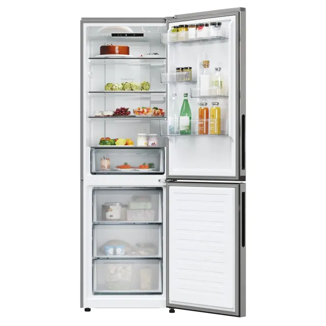 Candy Frigorifero doppia porta 300 CNCQ2T618EX Fresco Frigorifero Combi, Capacità 355L, Total No Fro