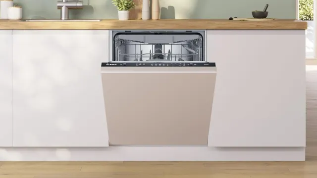 Bosch Lavastoviglie integrata parziale SMV25EX02E Serie 2, Lavastoviglie da incasso a scomparsa tota