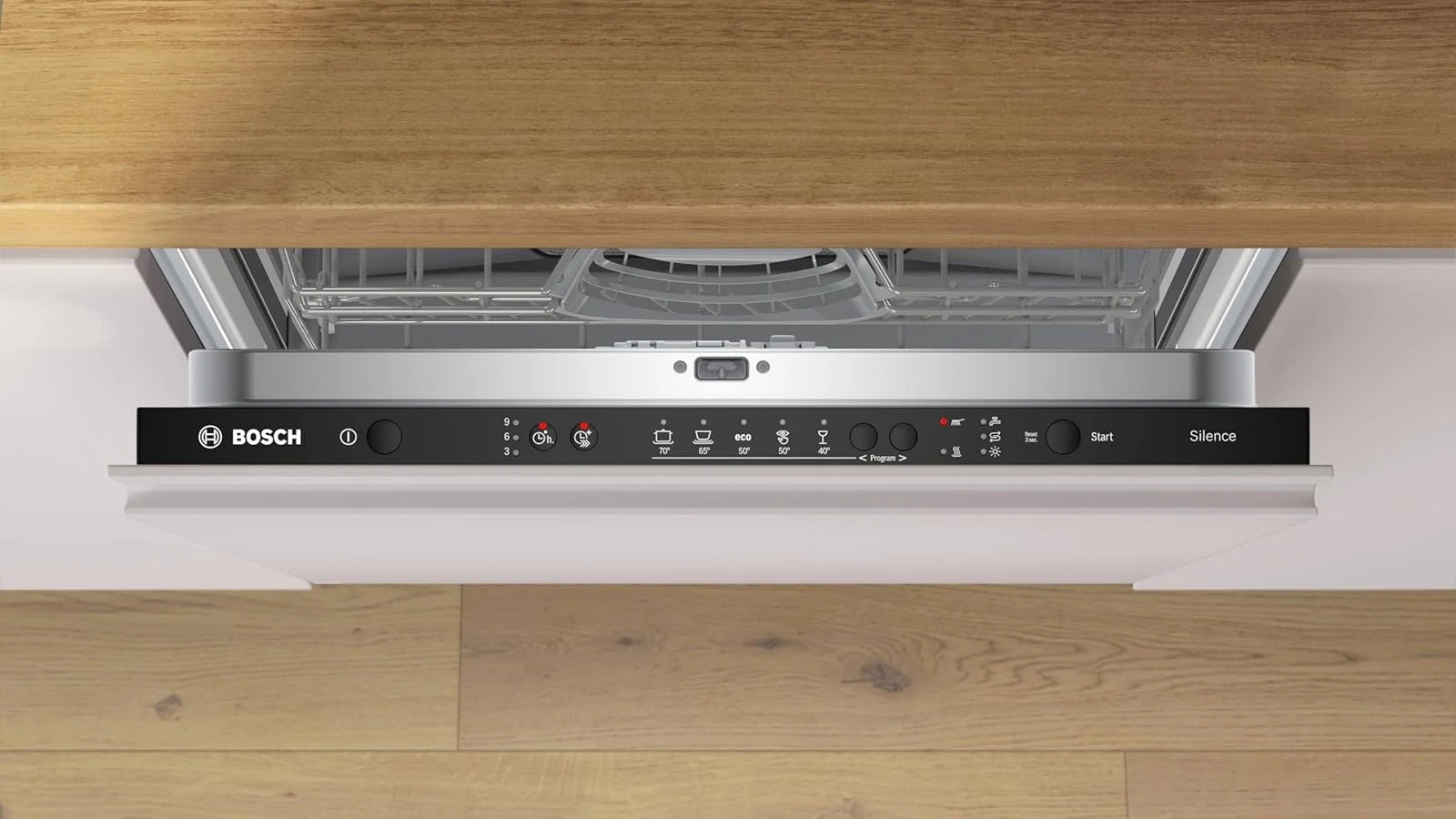 Bosch Lavastoviglie integrata parziale SMV25EX02E Serie 2, Lavastoviglie da incasso a scomparsa tota