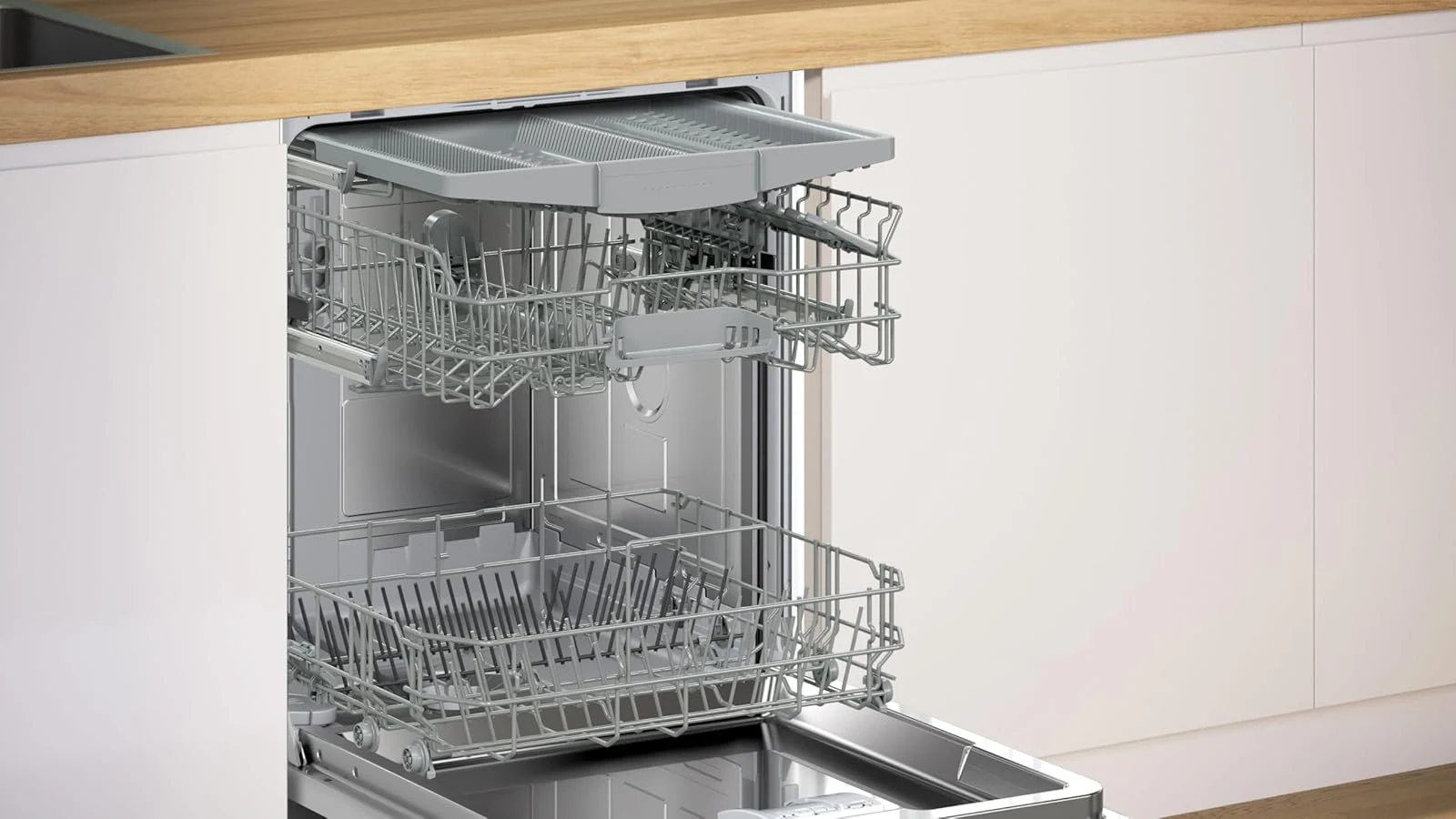 Bosch Lavastoviglie integrata parziale SMV25EX02E Serie 2, Lavastoviglie da incasso a scomparsa tota