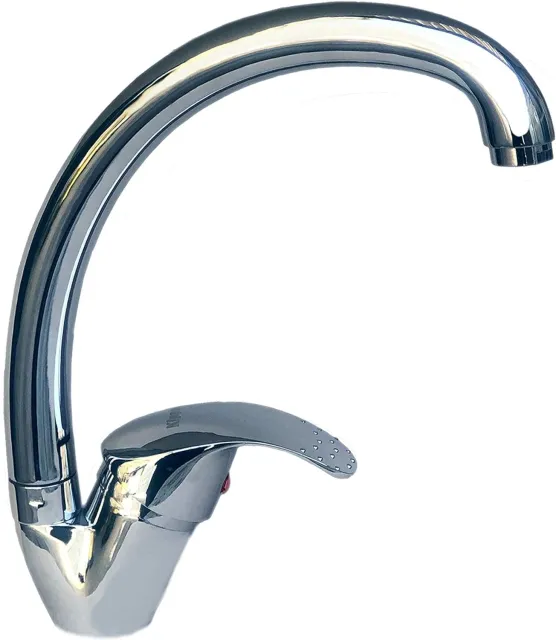 Kippen Miscelatore 5120AX Miscelatore a Canna Fusa per Lavello da Cucina. Modello "Saturn"