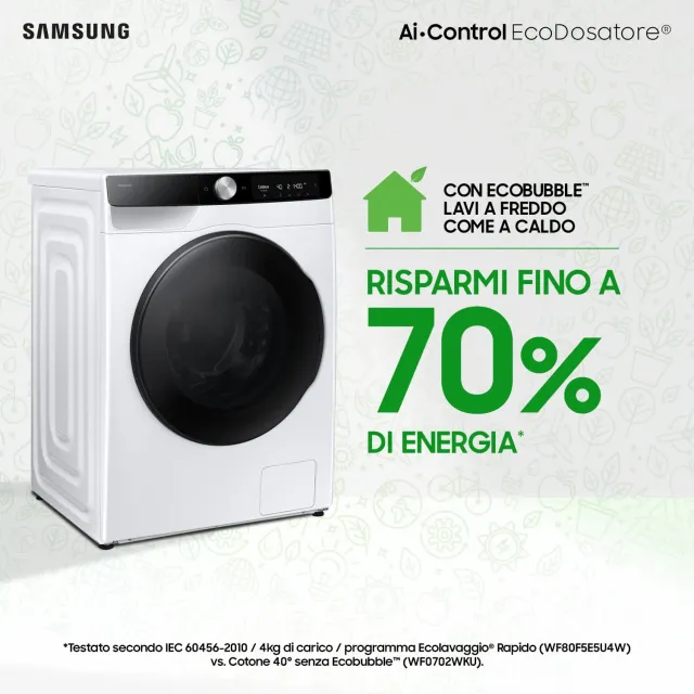 Samsung Lavasciuga WD90DG6B85BKU3 9+6 Lavasciuga AI Control WD90DG6B85BKU3, 9+6 kg, Ecodosatore, Vap