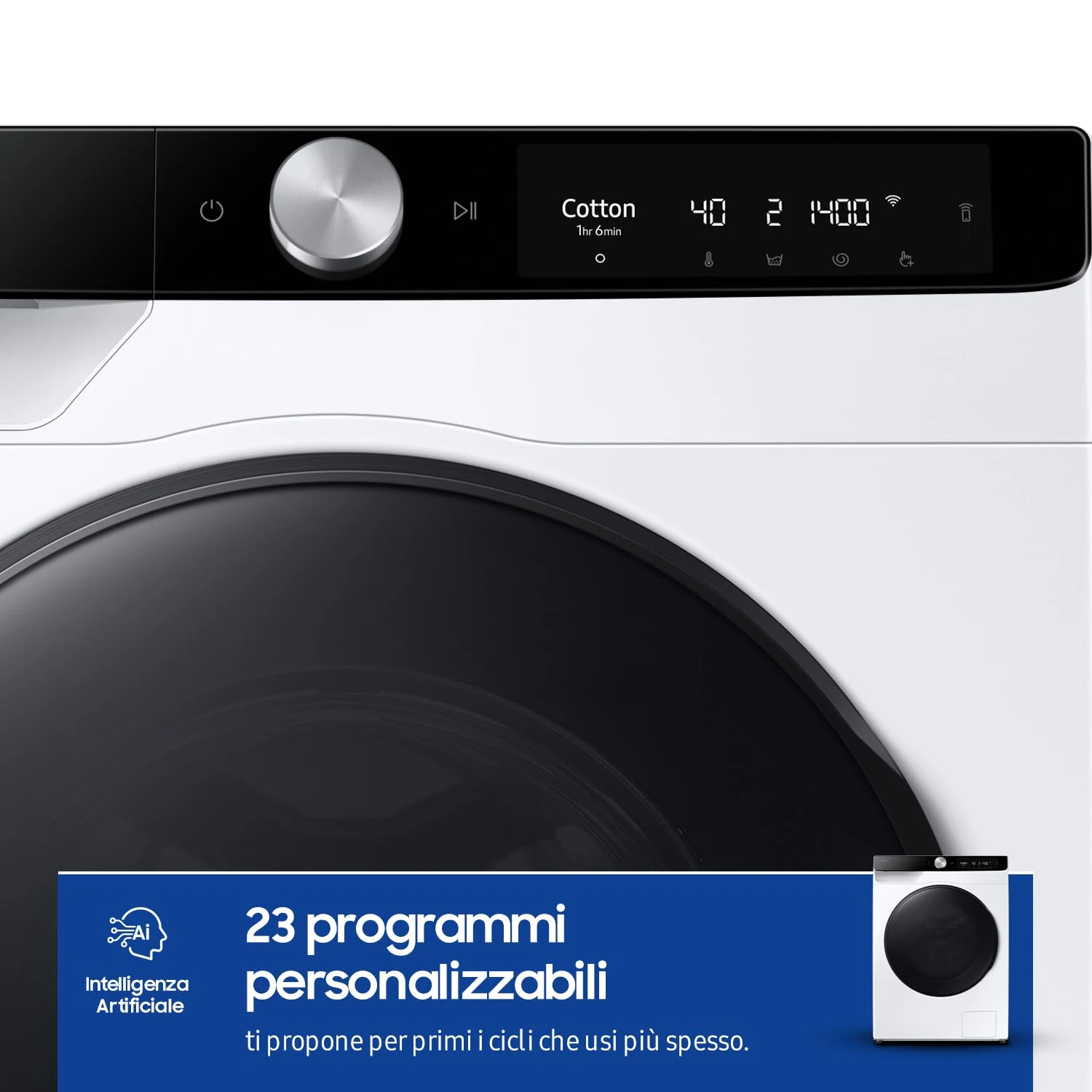 Samsung Lavasciuga WD90DG6B85BKU3 9+6 Lavasciuga AI Control WD90DG6B85BKU3, 9+6 kg, Ecodosatore, Vap