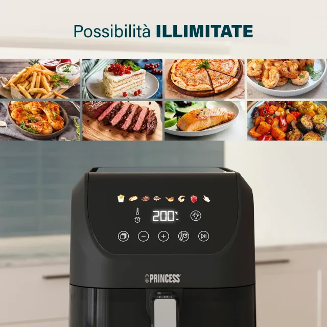 Princess Deumidificatore 5,5 L Slim Airfryer - 1500 W - silenzioso (55 db) - salvaspazio - Senza oli