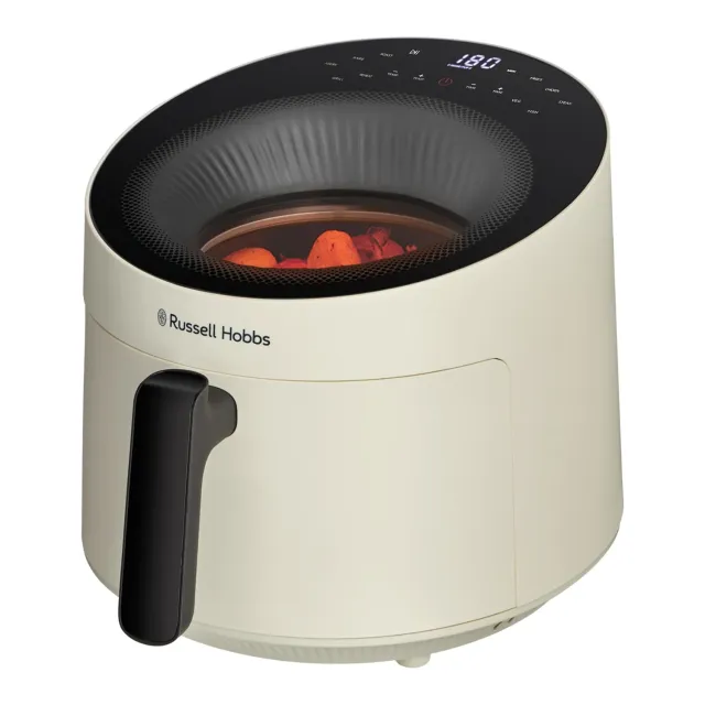 Russell Hobbs Friggitrice ad aria 5 L,no Friggitrice ad aria Panoramica, olio, 10 programmi di cottura, lavabile in lavastoviglie, friggere, grigliare, cuocere al forno, 200°C, Crema, 27421-56