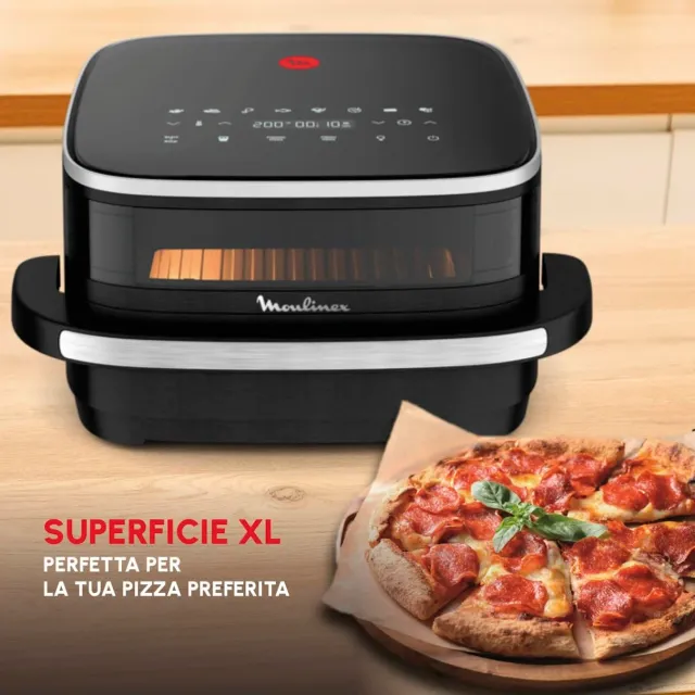 Moulinex Estrattore di succo AL4018 Easy Fry XL Surface, Friggitrice ad Aria XL con Cestello Antiade