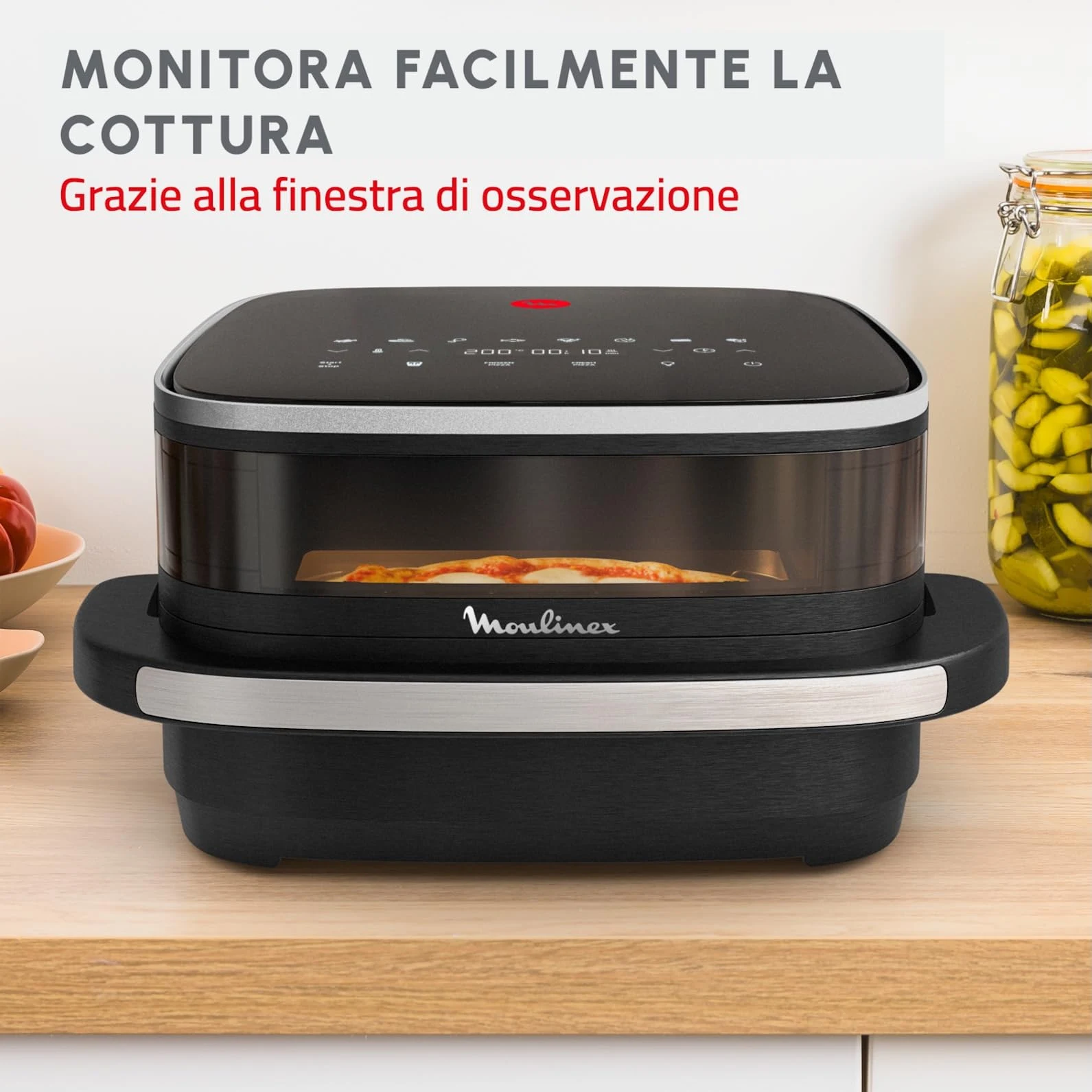 Moulinex Estrattore di succo AL4018 Easy Fry XL Surface, Friggitrice ad Aria XL con Cestello Antiade