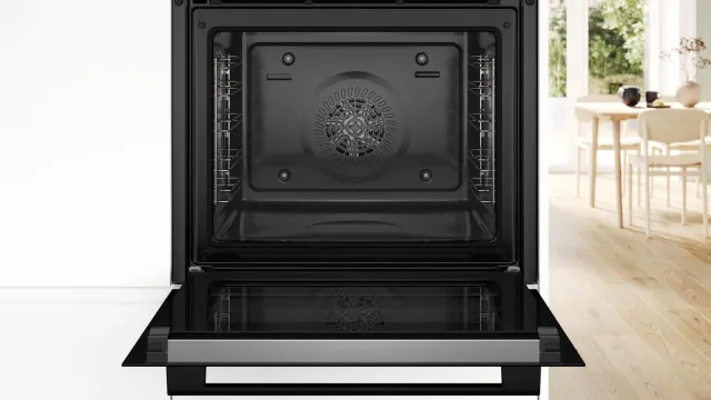 Bosch Forno incasso HQA574BB3 Serie 4, Forno con vapore da incasso, Pirolisi: pulizia del forno senz