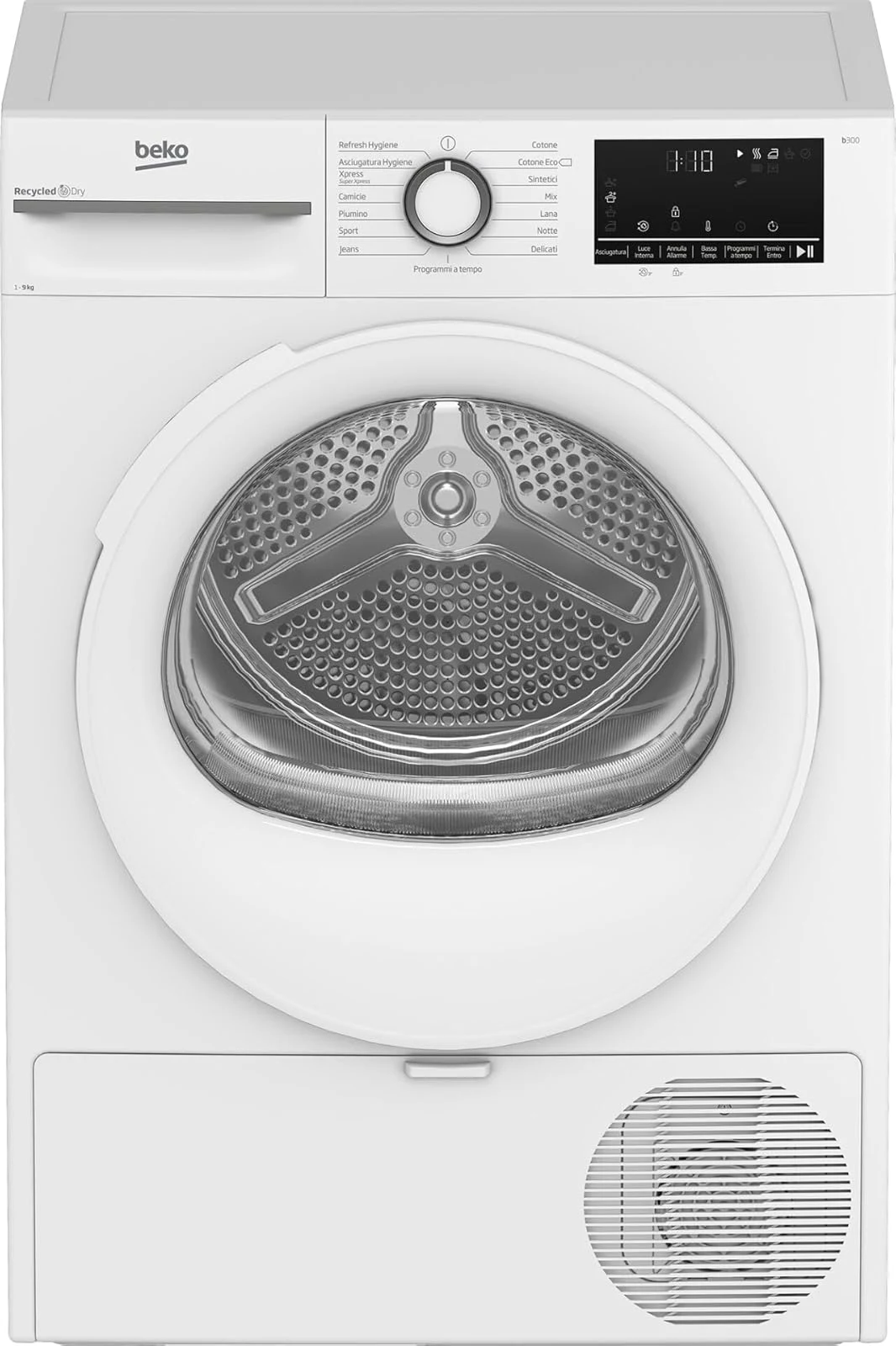 Beko Asciugatrice incasso BMT491WI Asciugatrice Capacità 9 Kg Motore Inverter Classe Energetica A+++