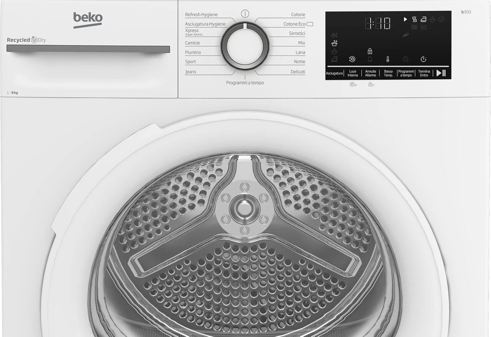 Beko Asciugatrice incasso BMT491WI Asciugatrice Capacità 9 Kg Motore Inverter Classe Energetica A+++