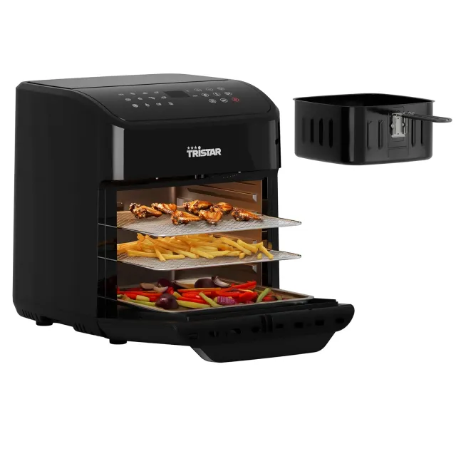 Tristar Ventilatore 12 L Friggitrice ad Aria con Funzione Mini Forno, Airfryer 2 in 1 Ventilato, 12 