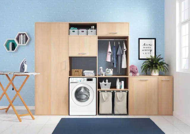 Indesit Lavatrice slim BWE 91296X WV IT Lavatrice Libera Installazione carica frontale, 9 kg, Classe