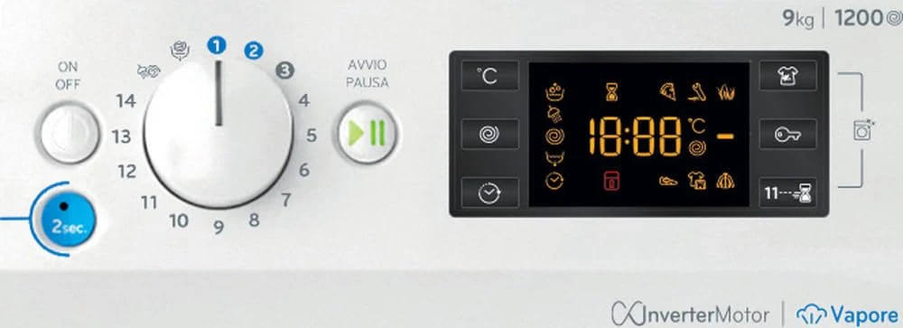 Indesit Lavatrice slim BWE 91296X WV IT Lavatrice Libera Installazione carica frontale, 9 kg, Classe