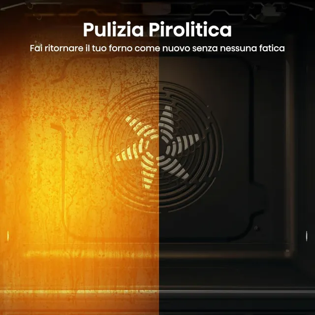 Hisense Forno incasso BI350BGPZ Forno da incasso, Funzione pizza 3:30 min a 350°, teglia antiaderent