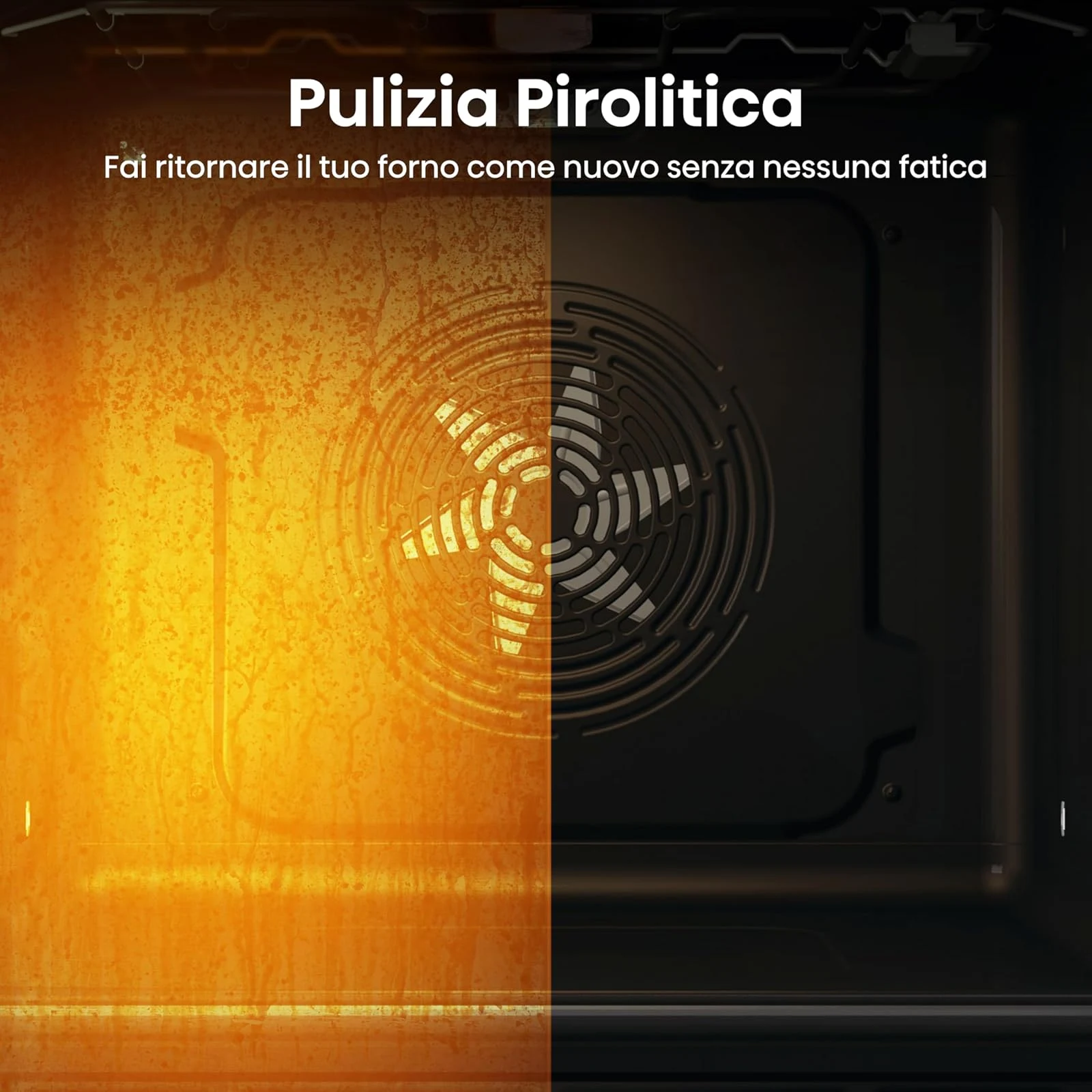 Hisense Forno incasso BI350BGPZ Forno da incasso, Funzione pizza 3:30 min a 350°, teglia antiaderent