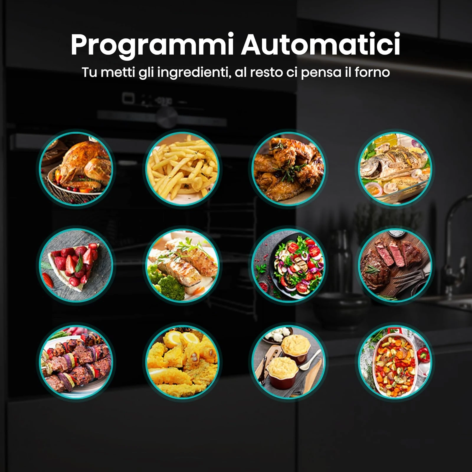 Hisense Forno incasso BI350BGPZ Forno da incasso, Funzione pizza 3:30 min a 350°, teglia antiaderent