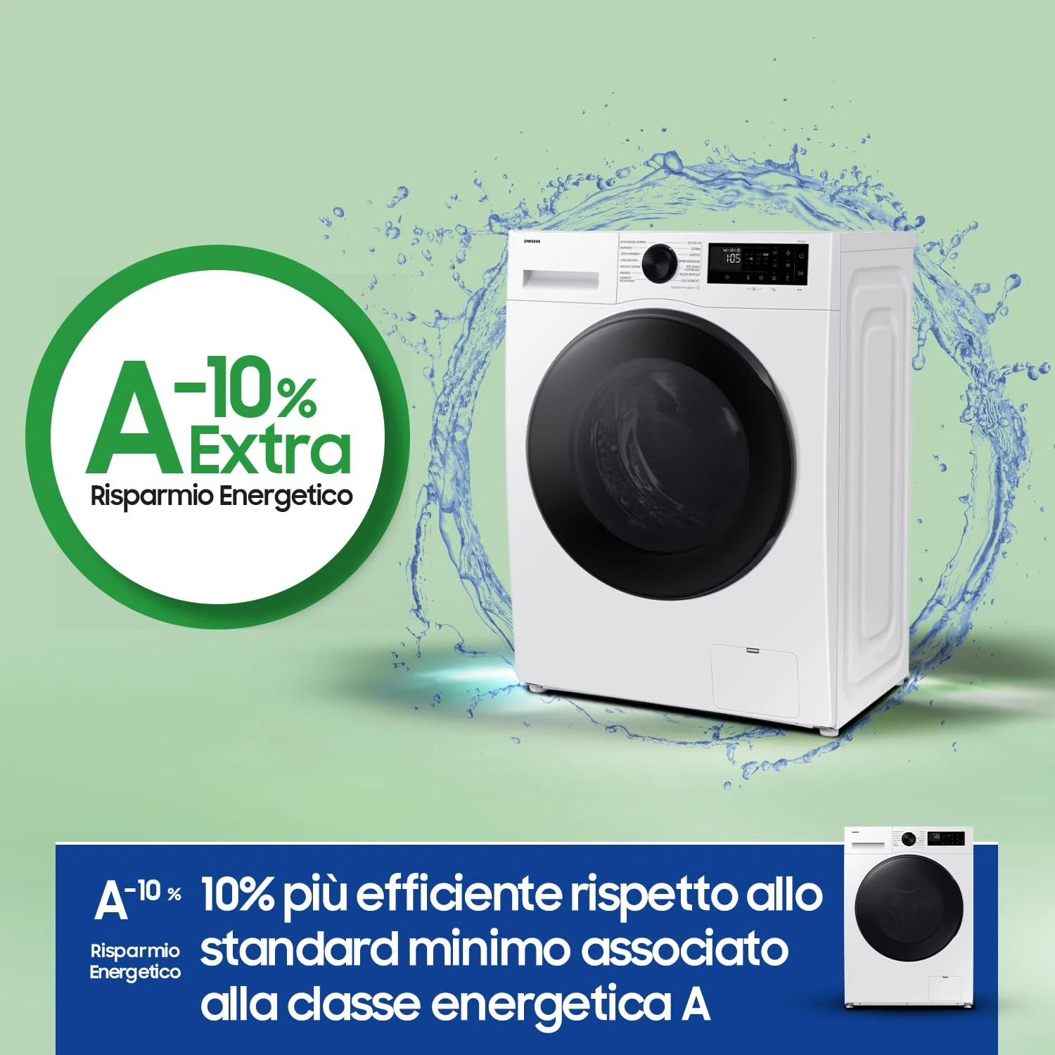 Samsung Lavasciuga incasso WD90DG5G34BE 9+5 Lavasciuga Crystal Clean Slim WD90DG5G34BE, 9+5 kg, Wifi