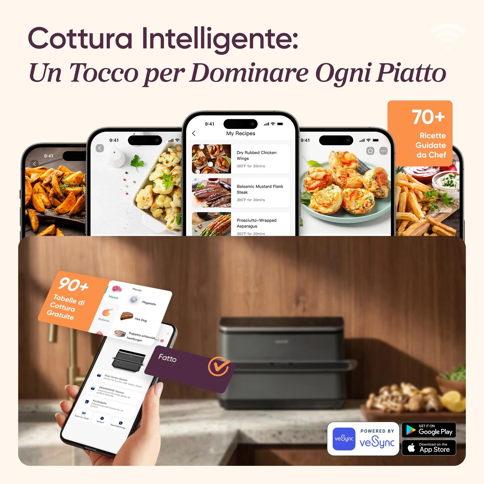 COSORI Aspirapolvere cordless TF-102S Friggitrice ad Aria 10 Litri, 7 in 1 Doppia Resistenza TwinFry