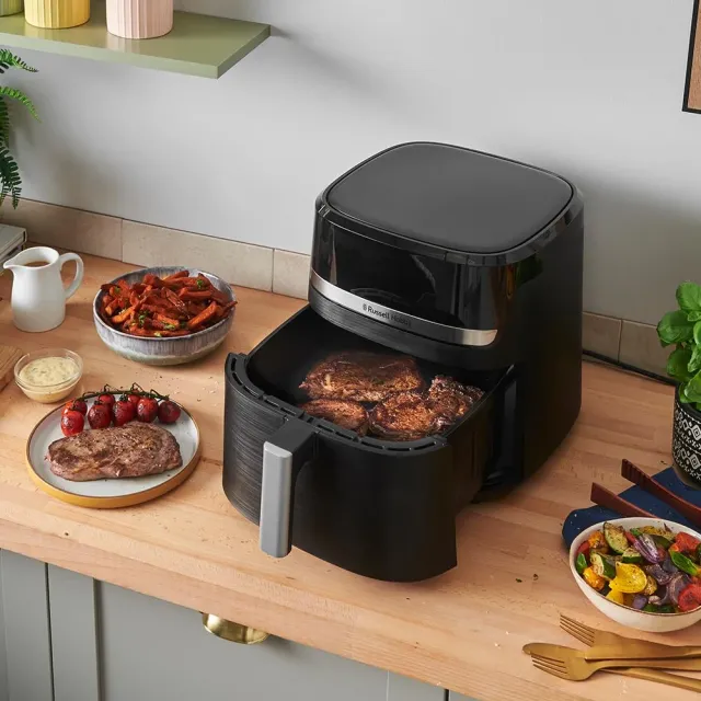 Russell Hobbs Estrattore di succo XXL 8,3L Friggitrice ad Aria , Rapida (Compatta,Silenziosa, Pizza 