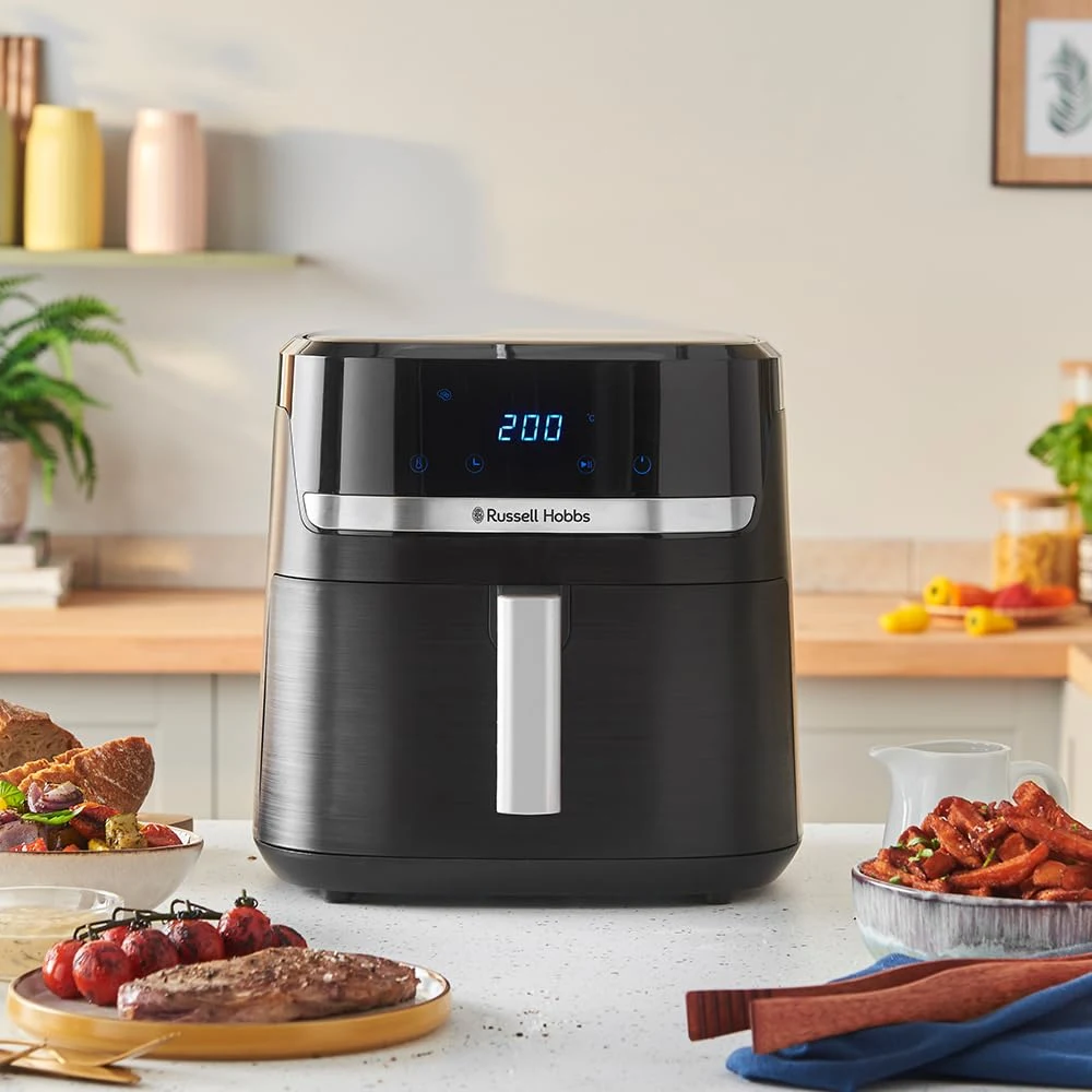 Russell Hobbs Estrattore di succo XXL 8,3L Friggitrice ad Aria , Rapida (Compatta,Silenziosa, Pizza