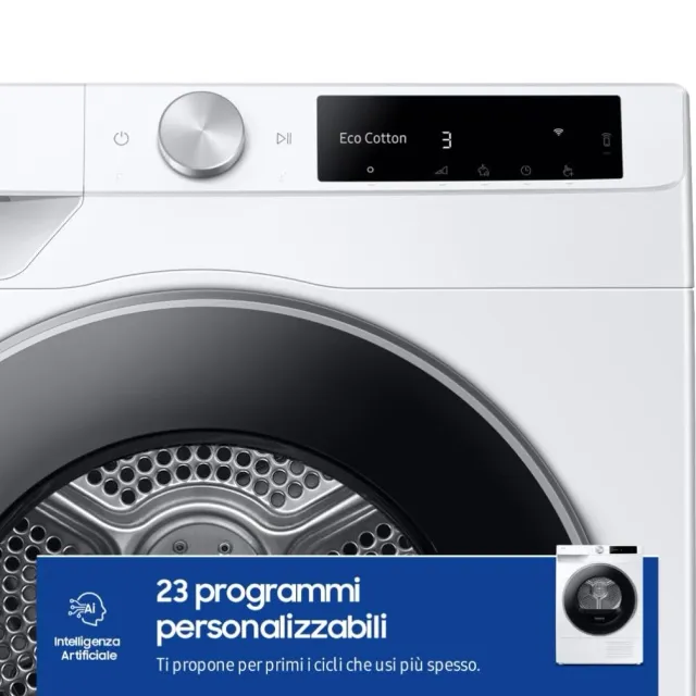 Samsung Asciugatrice DV90DG6845LE/U3 9 Asciugatrice AI Control DV90DG6845LE/U3, 9 kg, Pompa di Calor