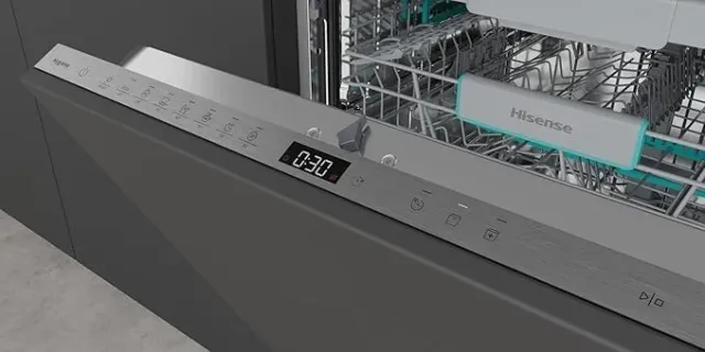 Hisense Lavastoviglie incasso compatta HV16A Lavastoviglie da Incasso, 16 Coperti, Terzo Cesto Fless