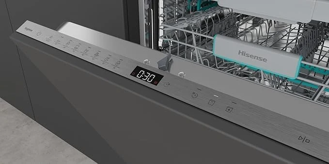 Hisense Lavastoviglie incasso compatta HV16A Lavastoviglie da Incasso, 16 Coperti, Terzo Cesto Fless