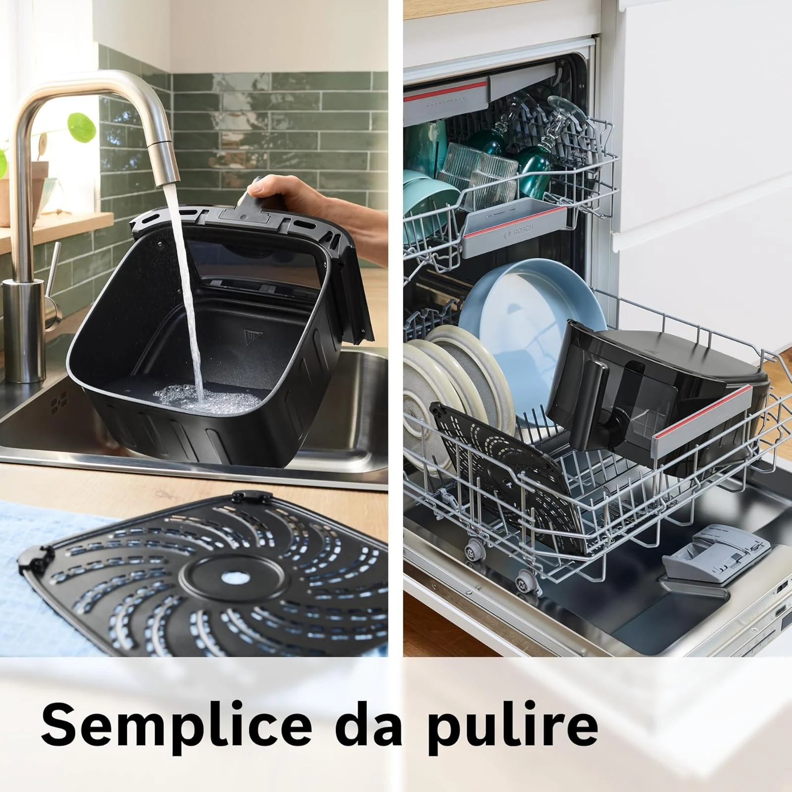 Bosch Estrattore di succo MAF671B0 Serie 6 Friggitrice ad Aria , Air Fryer XXL, Capacità 7,2 L, 7 Pr