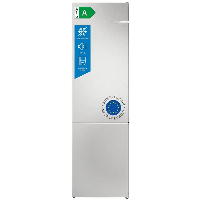 Bosch Frigorifero combinato KGN392LAG Serie 4 Frigorifero Total No Frost 203x60cm Silver Classe A